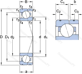 Подшипник 71907 CE/HCP 4AL