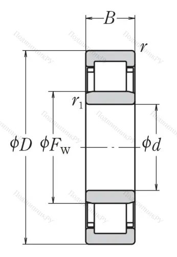 Роликовый цилиндрический подшипник NU 213 EW C 3 от производителя  NSK
