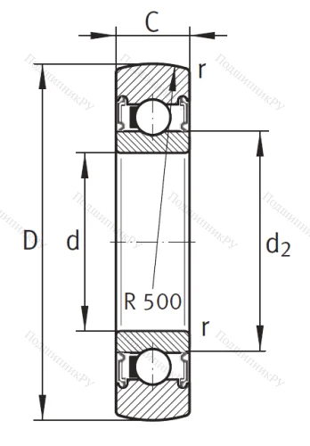 Подшипник LR 200 2RSR от производителя  INA