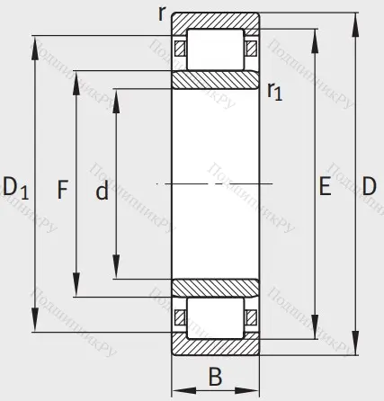 Роликовый цилиндрический подшипник NU 210 E XL TVP 2 от производителя  FAG