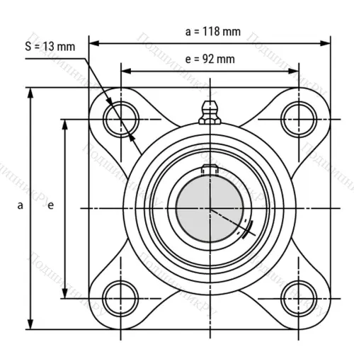 Подшипниковый узел SSUCFPL 207-W - Вал: 35 мм от производителя  LPZ