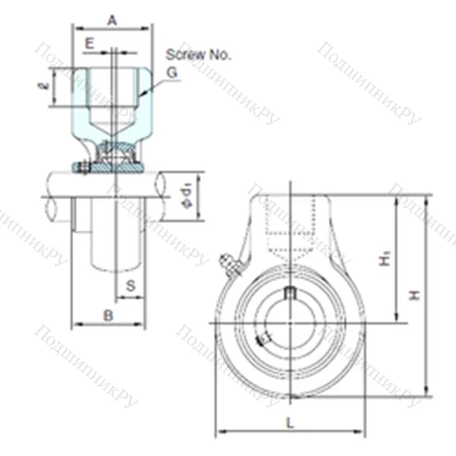 Подшипниковый узел шариковый радиальный UCECH 209