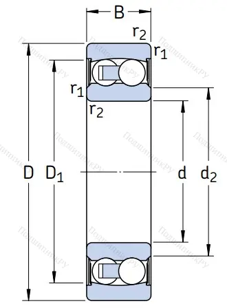 Двухрядный шариковый подшипник