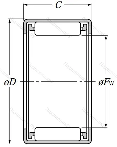 Игольчатый подшипник HK 1412