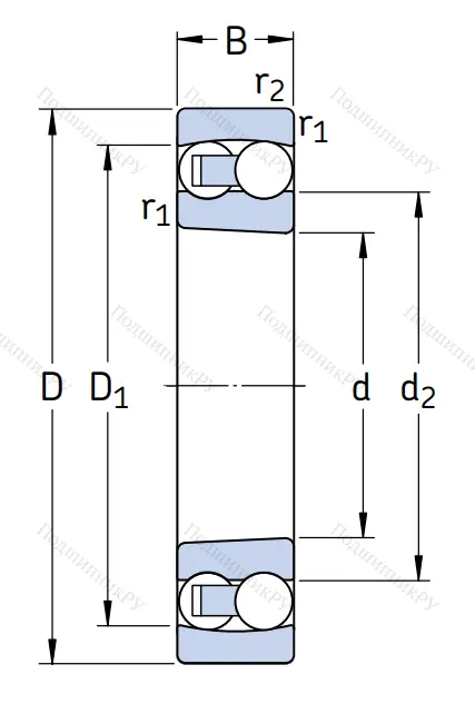 Двухрядный шариковый подшипник
