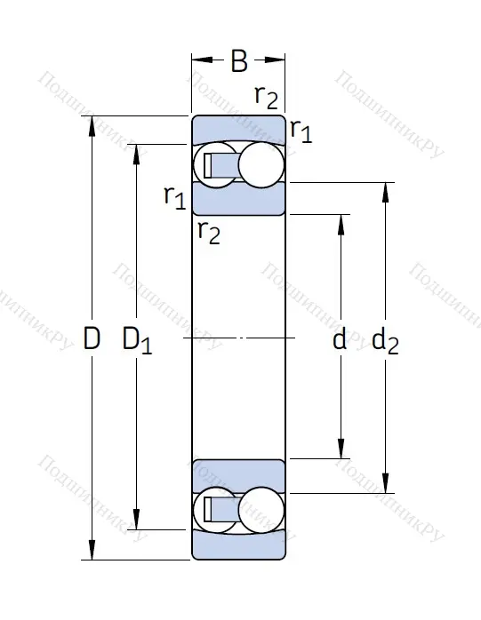 Двухрядный шариковый подшипник