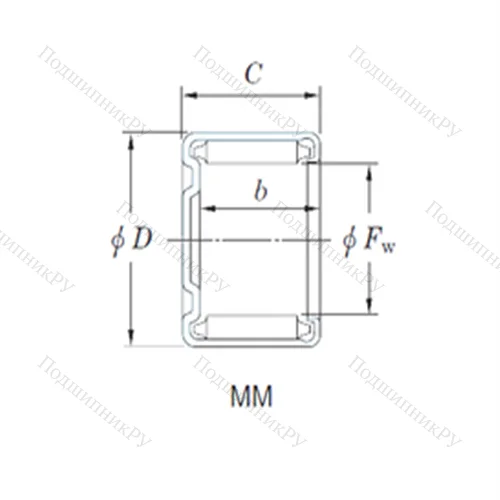 Подшипник игольчатый радиальный 18MM 2416 от производителя  KOYO