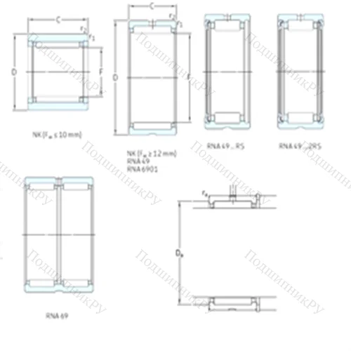 Подшипник игольчатый радиальный NK 30/20TN