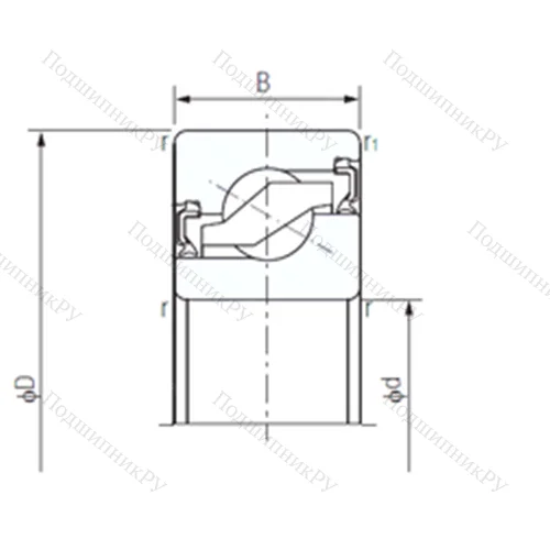 Подшипник шариковый упорно-радиальный 40TAB 09-2NK от производителя  NACHI