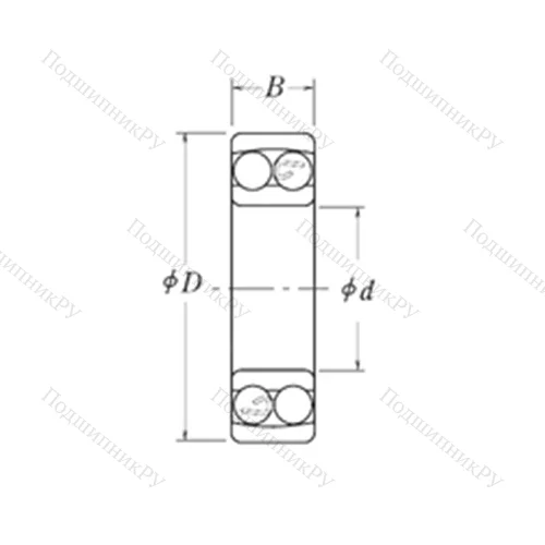 Подшипник шариковый радиальный самоцентрирующийся NLJ 2.1/4