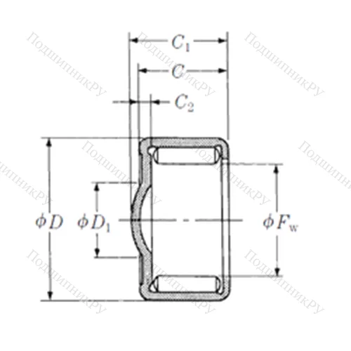 Подшипник игольчатый радиальный ZY-1210