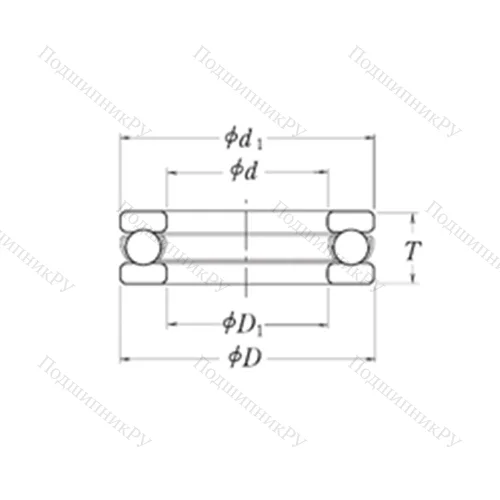 Подшипник шариковый упорный XLT 9.1/2