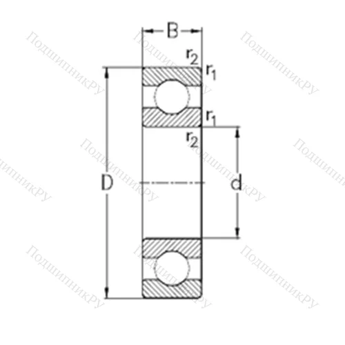 Подшипник шариковый радиальный 6048-M