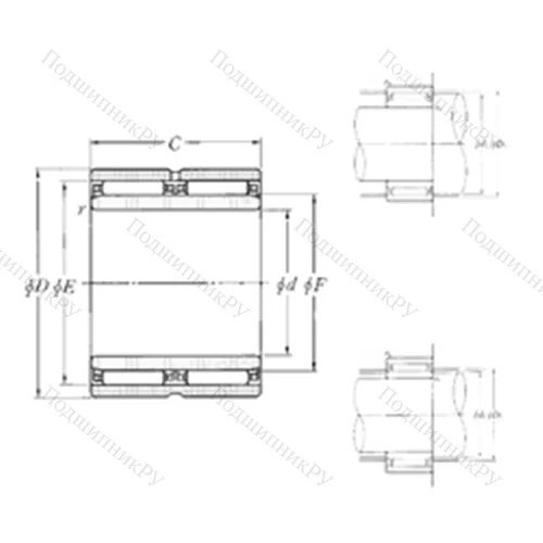 Подшипник игольчатый радиальный NAO-60?90?60ZW
