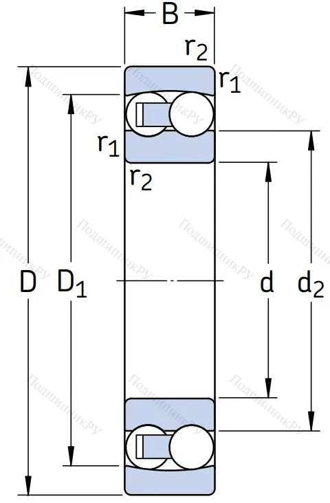 Двухрядный шариковый подшипник