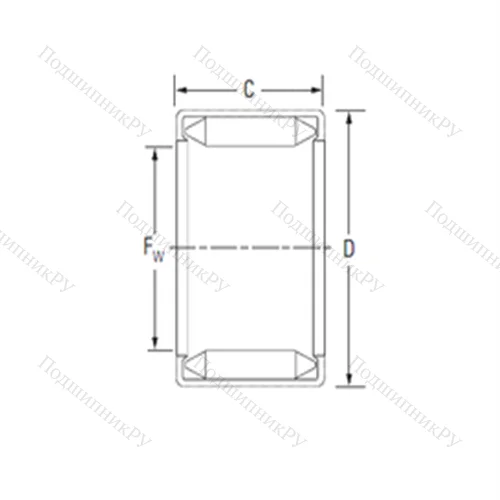 Подшипник игольчатый радиальный BHT 108