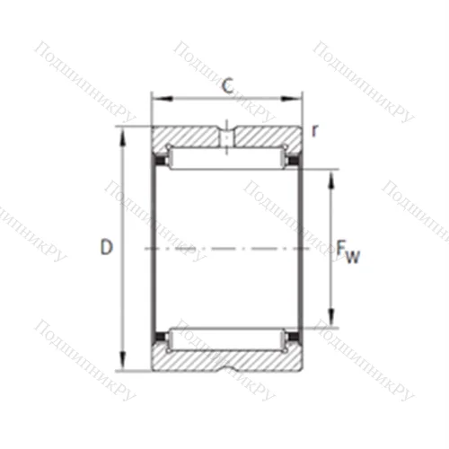 Подшипник игольчатый радиальный NK 21/20-XL
