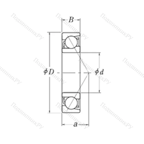 Подшипник шариковый радиально-упорный MJT 8.1/2
