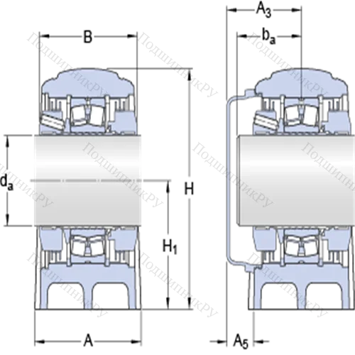 Стационарные роликоподшипниковые узлы (SKF ConCentra, для метрических валов) SYNT 35 FTS