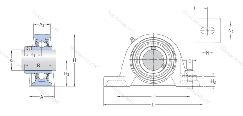 Подшипниковый узел SY 60 TF в Калуге