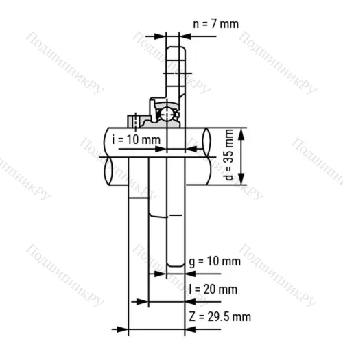 Подшипниковый узел SS KFL 007 ST - Вал: 35 мм от производителя  LPZ