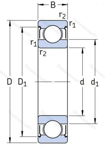 Однорядный шариковый подшипник W 607 2Z в Калуге