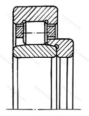 Подшипник  52626 (NU 2326+HJ 2326) размер 130x280x107/93