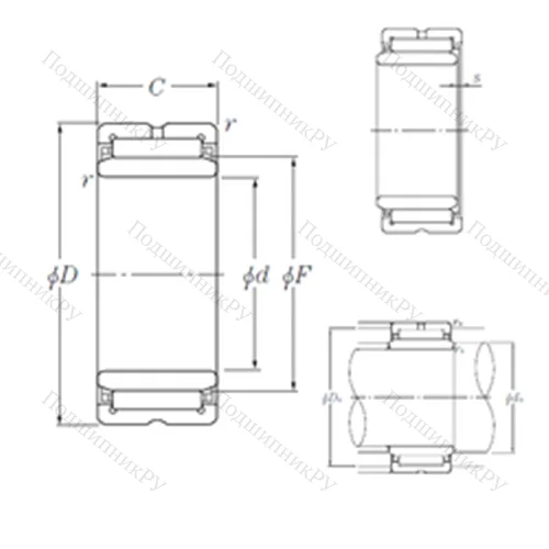 Подшипник игольчатый радиальный NK 80/35R+IR 70?80?35