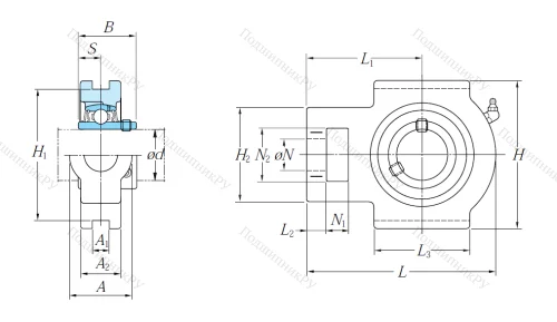 Подшипниковый узел UCT 205 J в Калуге