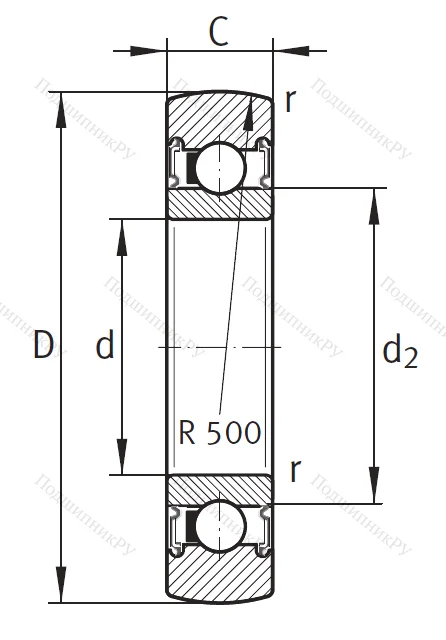 Подшипник LR 6001 2RSR