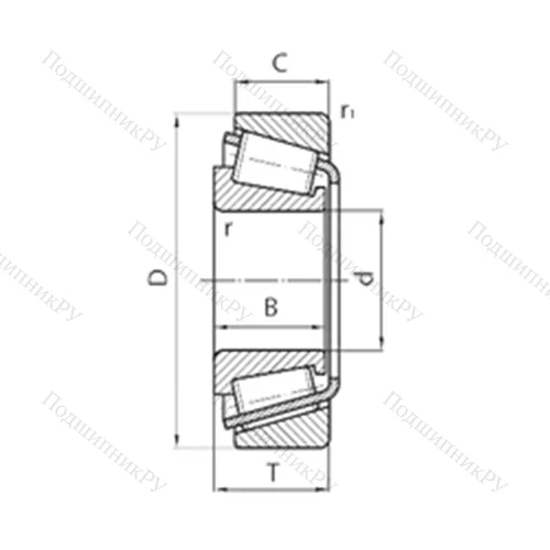 Подшипник роликовый радиально-упорный F-801298.TR 1P-H 79-T 29