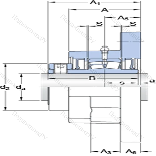 Фланцевые роликоподшипниковые узлы (стопорное кольцо, для дюймовых валов) FYR 1 7/16