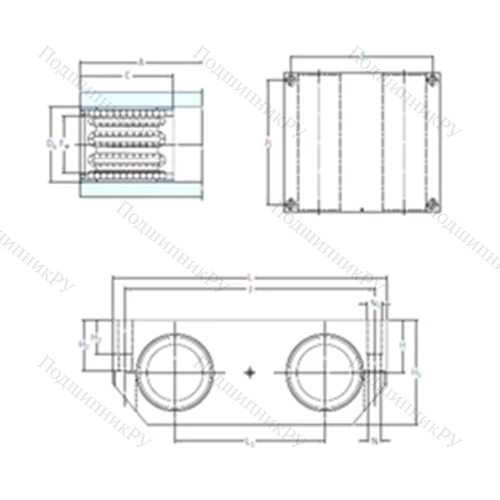Подшипник шариковый линейный LQBR 20-2LS