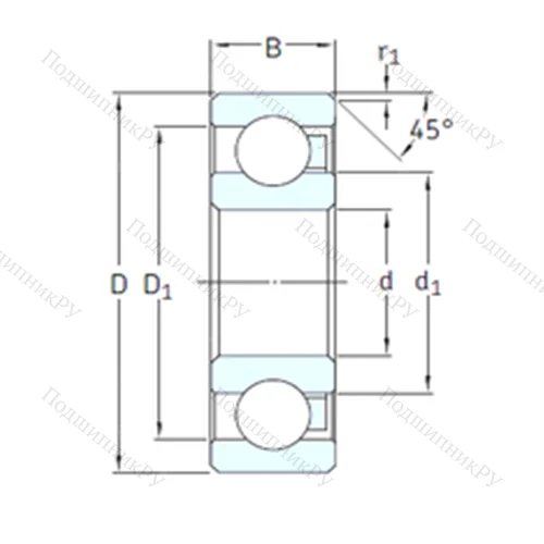 Подшипник шариковый радиальный 6202/HR 22T 2
