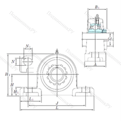 Подшипниковый узел шариковый радиальный UKP 216SC
