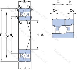 Подшипник 7017 ACB/HCP 4AL
