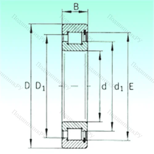 Подшипник роликовый радиальный SL 182211 от производителя  NBS