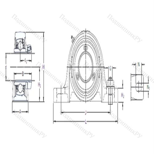 Подшипниковый узел шариковый радиальный SY 2.15/16 PF/AH
