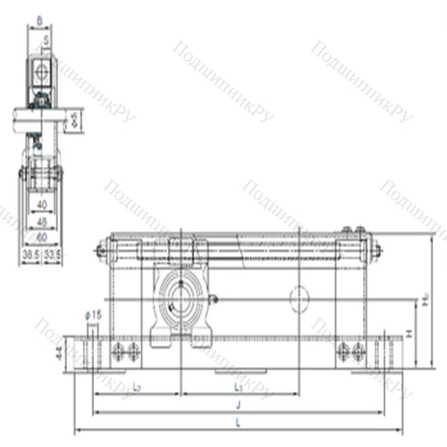 Подшипниковый узел шариковый радиальный UCTL 207+WL 400
