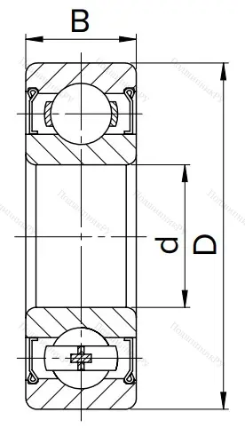 Шариковый однорядный подшипник 80200 (6200 ZZ)