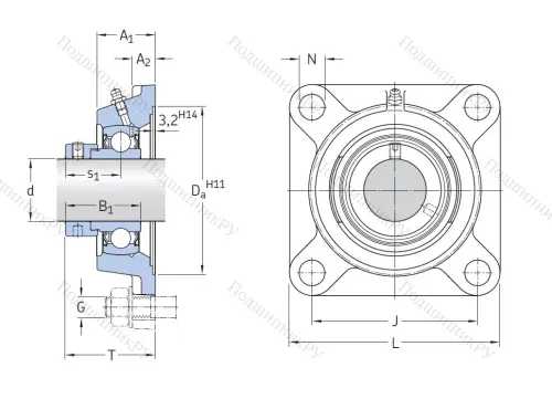 Подшипниковый узел FY 25 FM в Калуге