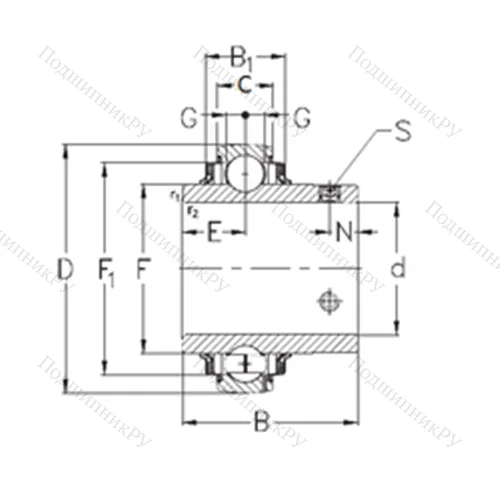 Подшипник шариковый радиальный GYE 70-KRRB