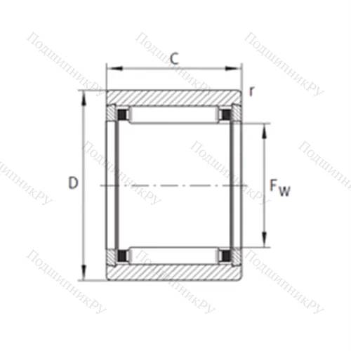 Подшипник игольчатый радиальный NK 5/12-TN-XL