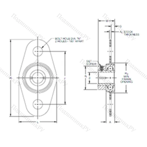 Подшипниковый узел шариковый радиальный S 5PPB 2 ST