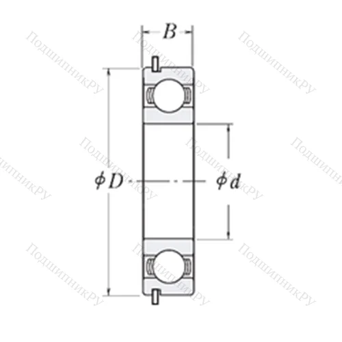 Подшипник шариковый радиальный LJ 2-NR