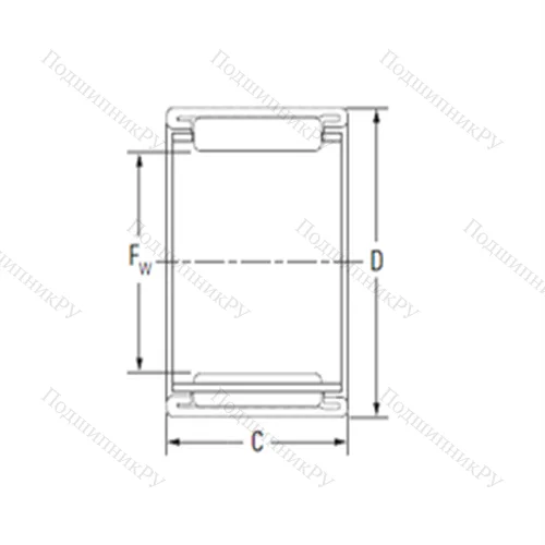 Подшипник игольчатый радиальный BHTM 815