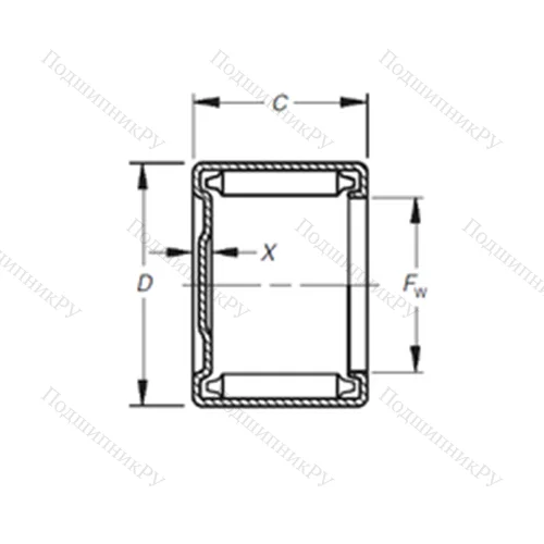 Подшипник игольчатый радиальный M-28161