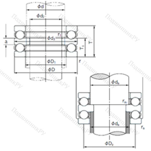 Подшипник шариковый упорный 52426