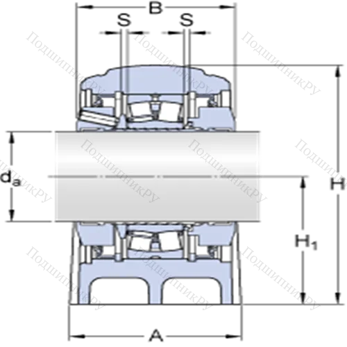 Стационарные роликоподшипниковые узлы (SKF ConCentra, для метрических валов) SYNT 75 LW