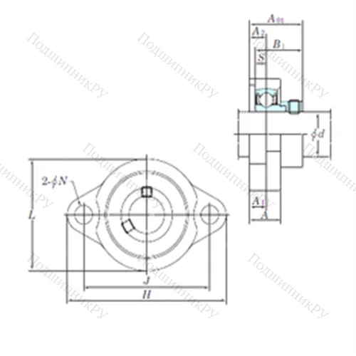 Подшипниковый узел шариковый радиальный ALF 202